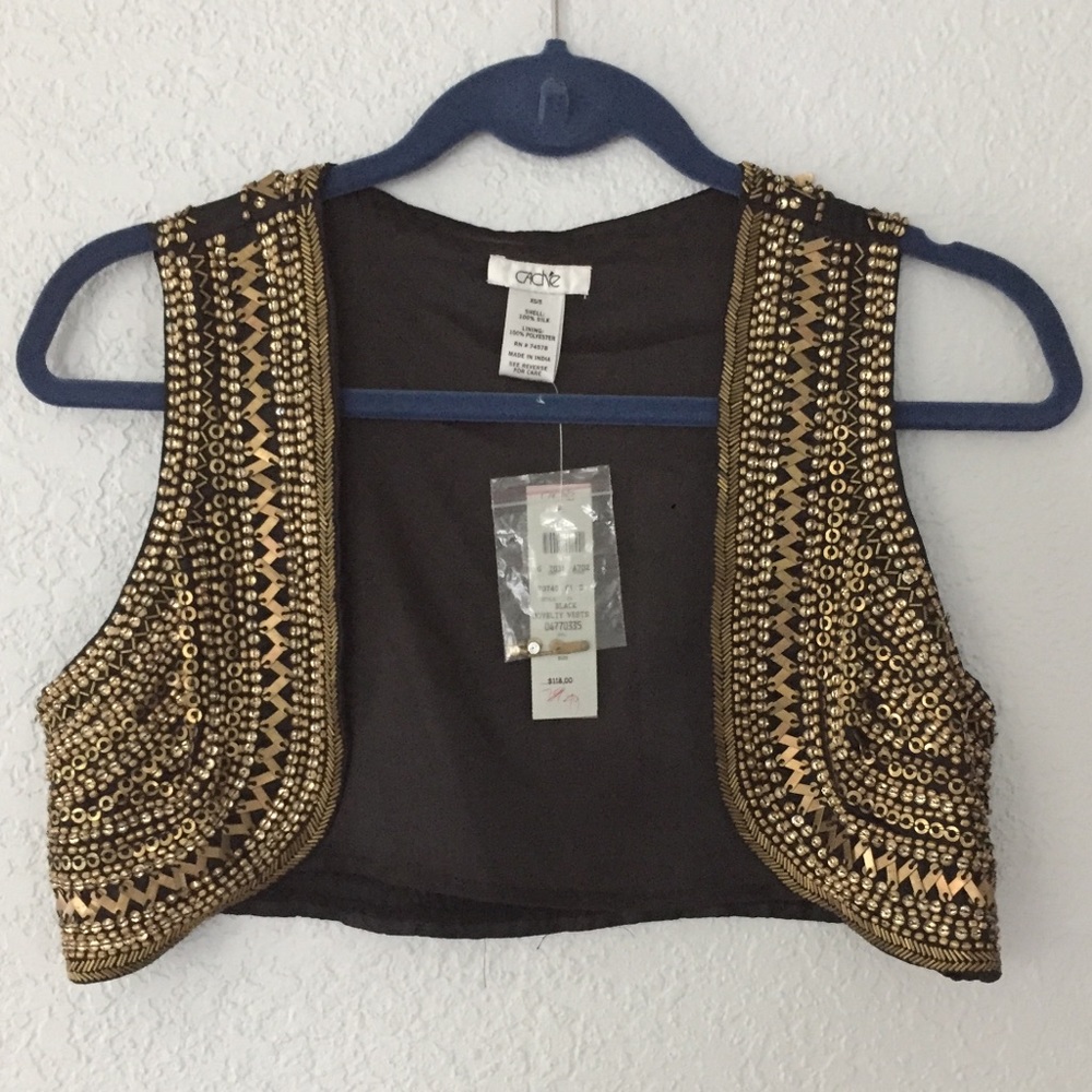 ❌SOLD❌Caché beaded bolero, XS, NWT